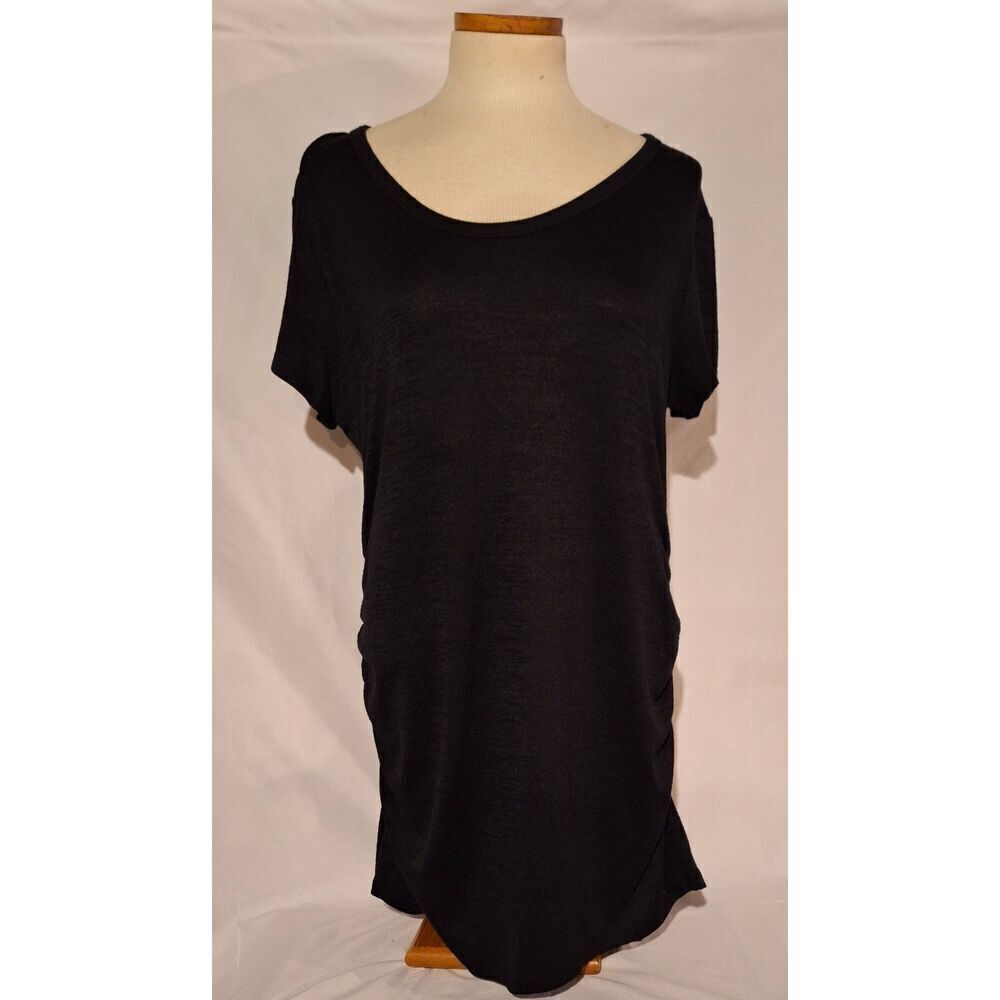 Market & Spruce Womens Alma Short Sleeve Maternity Knit‎ Top Black Size XL NEW